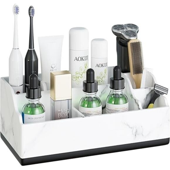 Toothbrush Holder Bathroom Organizer Countertop New 7 Slots Electric Tooth Brush - Picture 7 of 7